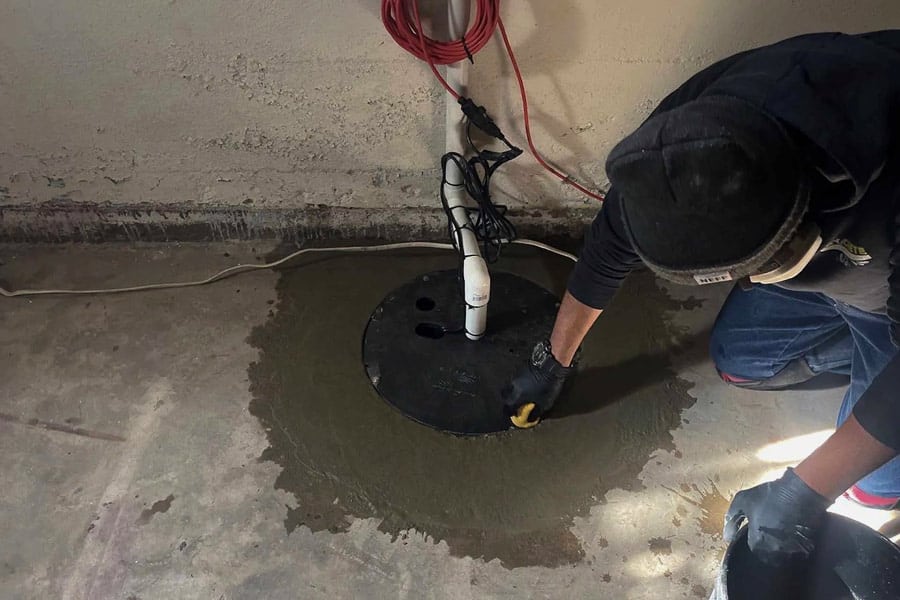 sump pump installation